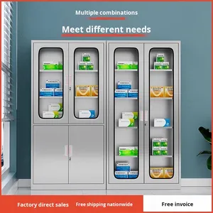 <span class=keywords><strong>Armoire</strong></span> d'hôpital en acier inoxydable 304, design moderne, pour usage médical en clinique, distribution stérile et stockage en couches, origine Chine - Product Image 2