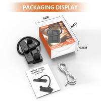 Lampe d'appoint compacte pour téléphone, rechargeable Type-C, 5 niveaux de luminosité réglables, col flexible rotatif à 360°, idéale pour Vlog, diffusion en direct et photographie macro.