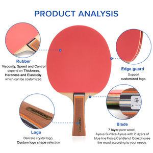 Raquettes <span class=keywords><strong>de</strong></span> tennis <span class=keywords><strong>de</strong></span> table personnalisées avec logo, caoutchouc et manche, pour entraînement, prix abordable, directement du fabricant - Product Image 5