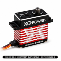 Mini servo étanche XQ-S8218D 15 kg, servo numérique sans noyau haute vitesse 8,4 V, engrenage en acier inoxydable pour crawler SCX24 1/24 RC