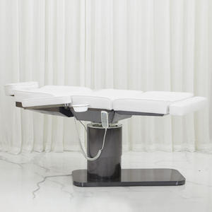 Cama de Masaje Giratoria de 3/4 Motores con Base de Acero Inoxidable Negro Titanio, Cama de Spa, Cama de Tatuaje Facial para Salón de Belleza - Product Image 4