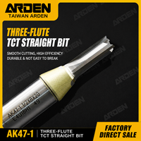 Arden Customized Carbide 3F Straight Bit 12.7mm CNC Router Bit untuk Pemotongan Kayu Alat Pertukangan Kayu CNC yang Dapat Disesuaikan