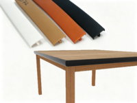 Bande de bordure en T souple pour meubles, profilé de protection pour les bords des armoires