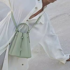 New Genuine Leather Women's <b>Bag</b> Shoulder Crossbody <b>Bag</b> with Handle, Bucket-shaped <b>Bag</b> with Floral Design, Stylish <b>Bag</b> - Product Image 4