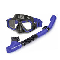 Lentille en verre trempé sangle de jupe en silicone lunettes de plongée sous-marine masque de plongée libre et ensemble de tuba