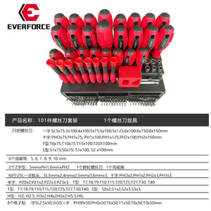 <b>Screwdriver</b> <b>Set</b> 101 Pc Phillips <b>Bit</b> Magnetic Anti Slip Handle For Home Auto Repair - Product Image 4