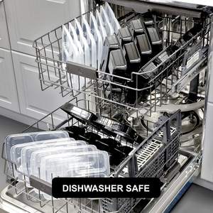 Boîte à lunch <span class=keywords><strong>32</strong></span> oz à 2 compartiments pour la préparation de repas Récipient de stockage d'aliments à emporter en plastique avec couvercle LT <span class=keywords><strong>32</strong></span> JT <span class=keywords><strong>32</strong></span> - Product Image 4