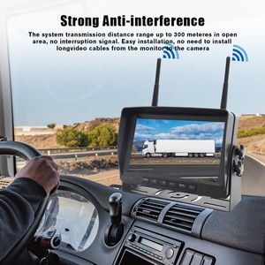 Système de caméra solaire magnétique sans fil pour chariot élévateur, moniteur de camion, kit écran LCD de tableau de bord de voiture pour vision arrière, DVR de sécurité - Product Image 2