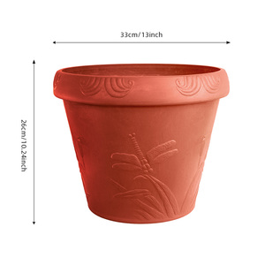 Pots de fleurs en plastique <span class=keywords><strong>rouge</strong></span> durable et jardinières décoratives pour la maison et le jardin - Product Image 6