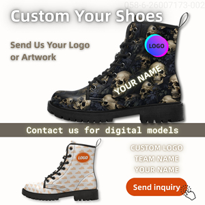 Bottes gothiques Martin personnalisées de haute qualité avec semelle épaisse pour la marche décontractée et le sport 058-6-26007173-002 - Product Image 1
