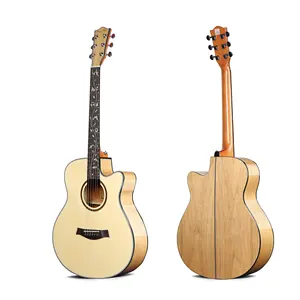 Chúng tôi chấp nhận tùy chỉnh tất cả các nhạc cụ acoustic guitar điện 40 inch Deviser Acoustic Guitar cho bán buôn và đại lý