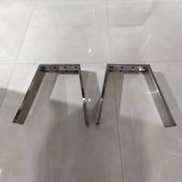 Modernes Z-Design Edelstahl-Möbelgestell Metalltischbeine Polierte Oberfläche Einfache Montage für Außenbereich und Wohnzimmer
