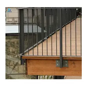 Cầu thang và ban công thép không gỉ cột kính cường lực lan can lan can hàng rào gác mái hộ gia đình