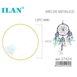 Anello in metallo ILAN da 30 cm di spessore per la creazione di acchiappasogni - Product Image 1