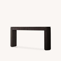 Elegante Mesa Consola Moderna de Roble Claro con Patas Redondeadas de Madera Sólida para Oficina en Casa, Personalizable OEM