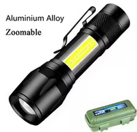 Senter Mini LED Fokus Dapat Disesuaikan Kecil untuk Anak-Anak Berkemah Bersepeda Mendaki Darurat USB Dapat Diisi Ulang Senter Mini LED