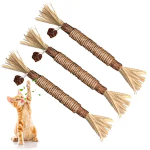 Petdom Cat Teeth Limpeza Silvervine Brinquedos Natural Matatabi Sticks Para Gato Silvervine Sticks Para Gato