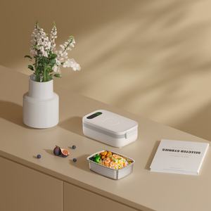 Lonchera Eléctrica Inalámbrica con Calefacción, Recipiente Interior de Acero Inoxidable, Alimentación por USB/Batería, Pantalla LED Digital, Función de Temporizador - Product Image 6