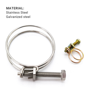 Abrazadera de Doble Alambre para Manguera, de Acero Galvanizado, Ajustable de 34-38 mm, para Manguera Contra Incendios, Tubo de Goma, Conexión de Tubería de Plástico - Product Image 2