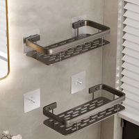Organisateur de salle de bain OEM 3 pièces, caddie de douche suspendu sans Trace crochet adhésif étagère de douche 33.3CM