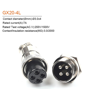 Gx20 2/3/4/5/6/7/8/9/10/12/14/15 pin 20mm Nam + Nữ Thông tư Nut loại dây Bảng điều chỉnh hàng không kết nối ổ cắm cắm - Product Image 5