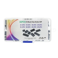 Kit de 66 supports de puces DIP IC à souder, adaptateurs de type 6, 8, 14, 16, 18, 20, 24, 28 broches pour circuits intégrés G429