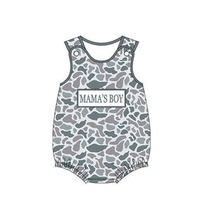 SR3910 Conjunto de Ropa para Bebé Niña, Mono sin Mangas con Estampado de Camuflaje Naranja y Verde, Diseño de Mamá y Niña, Venta al por Mayor - Product Image 5