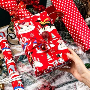 Dog Christmas <b>Wrapping</b> <b>Paper</b> Roll 17 In X 33 Ft Reversible Skiing Puppy Polka Dot Design Gift Craft Packaging - Product Image 4