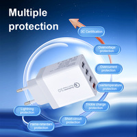 Zhibai 33W 4-Port USB-C & USB QC3.0 Pengisi Daya Cepat dengan Adaptor Dinding Ramah Lingkungan untuk Ponsel Garansi 12 Bulan