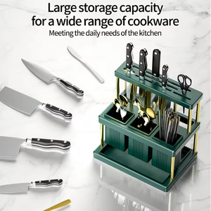 בישול ביתי אחסון מדף סכין מחסן מתלה כף פלסטיק כף וממזלג אחסון מחזיק מתלה סכו "ם - Product Image 6
