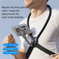 Dudukan Leher Magnetik yang Ditingkatkan dengan Stabilisasi 5-Axis, Universal untuk iPhone & Android, 1440 °   Sudut Lebar yang Dapat Disesuaikan, Bebas Tangan
