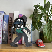Décoration Murale et de Table en Bois Bigfoot Sasquatch pour la Chasse en Forêt, Figurine Sasquatch en Forme d'Animal, Cadeau