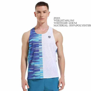 65Gsm Stretch Gebreide Quick Dry Fit Stof Marathon Sportvest Vloeken Wicking Meisjes Kleding 100% Polyester Tanktop - Product Image 3