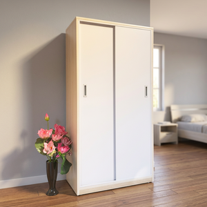 Armario de Plástico Deslizante de 2 Puertas Estilo Coreano, Plegable, Ahorra Espacio, 80x180x51cm, Mueble de Dormitorio para Ropa - Product Image 2