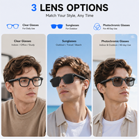 Gafas Inteligentes con IA, Cámara de 800W, Llamadas ENC, Grabación 1080P, Transferencia WiFi, Dispositivo Inteligente para Exteriores