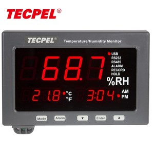 TRH-3308A เครื่องวัดอุณหภูมิและความชื้นพร้อมจอแสดงผล LED ขนาดใหญ่และบันทึกข้อมูล - Product Image 1