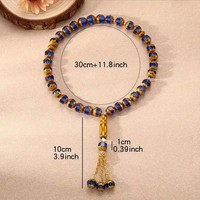 Tasbih Muslim Arab 33 Butir 10cm, Rosario Kaca, Tali Tangan Tesbi, Misbaha, Hazan, Gelang Manik, Trendi, Hadiah Ulang Tahun, Lainnya