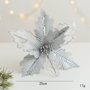 25cm Christmas Simulation Autumn Color <b>Peony</b> <b>Painting</b> Sprinkle Sequin Luoyang <b>Peony</b> European and American Light Luxury Home - Product Image 4