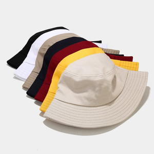 Sombrero de Sol Casual Plegable de Algodón de Color Liso Tipo Cubo Unisex con Bordado para Cuatro Estaciones al por Mayor - Product Image 3