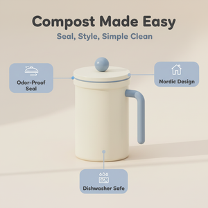 Poubelle à compost de comptoir 3L en gros, design haut de gamme, anti-odeurs, poubelle à déchets de cuisine avec poignée, facile à déplacer pour les déchets de fruits et légumes - Product Image 2