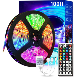 Iluminación LED Inteligente RGB SMD 5050 de 5m 10m con Control IR de 12V para Decoración Interior del Hogar - Product Image 1