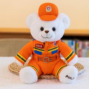 Lindo Anime Traffic Police Bear muñeco de peluche en uniforme de <span class=keywords><strong>bombero</strong></span> Hot Holiday Gift Set con juguetes de peluche - Product Image 2