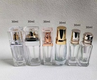 Flacon compte-gouttes rond en verre pour sérum de soin de la peau, haute qualité, impression de logo, fourniture directe d'usine, bouchon à vis, flacon vide