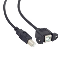 Câble de montage sur panneau USB personnalisé Type B Câble de rallonge mâle à femelle pour montage sur panneau Cordon de données d'imprimante
