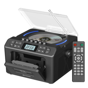 RetekeSS CD Player Tape Player USB TF Card Bluetooth Radio Boombox With Clock Alarm Portable Stereo System - Product Image 1