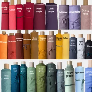 OEM Factory Multiple Colour Raw Pure For Clothing 100% Linen Flax Organic Linen Fabric For Apparel