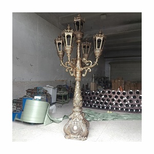 Ornamen jalan luar ruangan Modern lampu gantung besi cor lampu besi tempa untuk dijual - Product Image 1