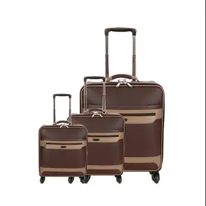 High-end PU suitcase universal travel wheel trolley case leisure leather luggage set