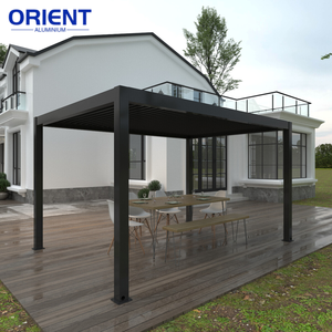 Pérgola Bioclimática Moderna para Jardín Exterior, con Soportes para Persianas, Pantallas y Motorizada - Product Image 4