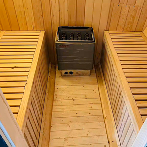 Sauna à baril extérieur 4 personnes au design moderne 2026, <span class=keywords><strong>prix</strong></span> usine, avec générateur <span class=keywords><strong>de</strong></span> vapeur humide pour grande salle <span class=keywords><strong>de</strong></span> vapeur et fonction infrarouge lointain - Product Image 2